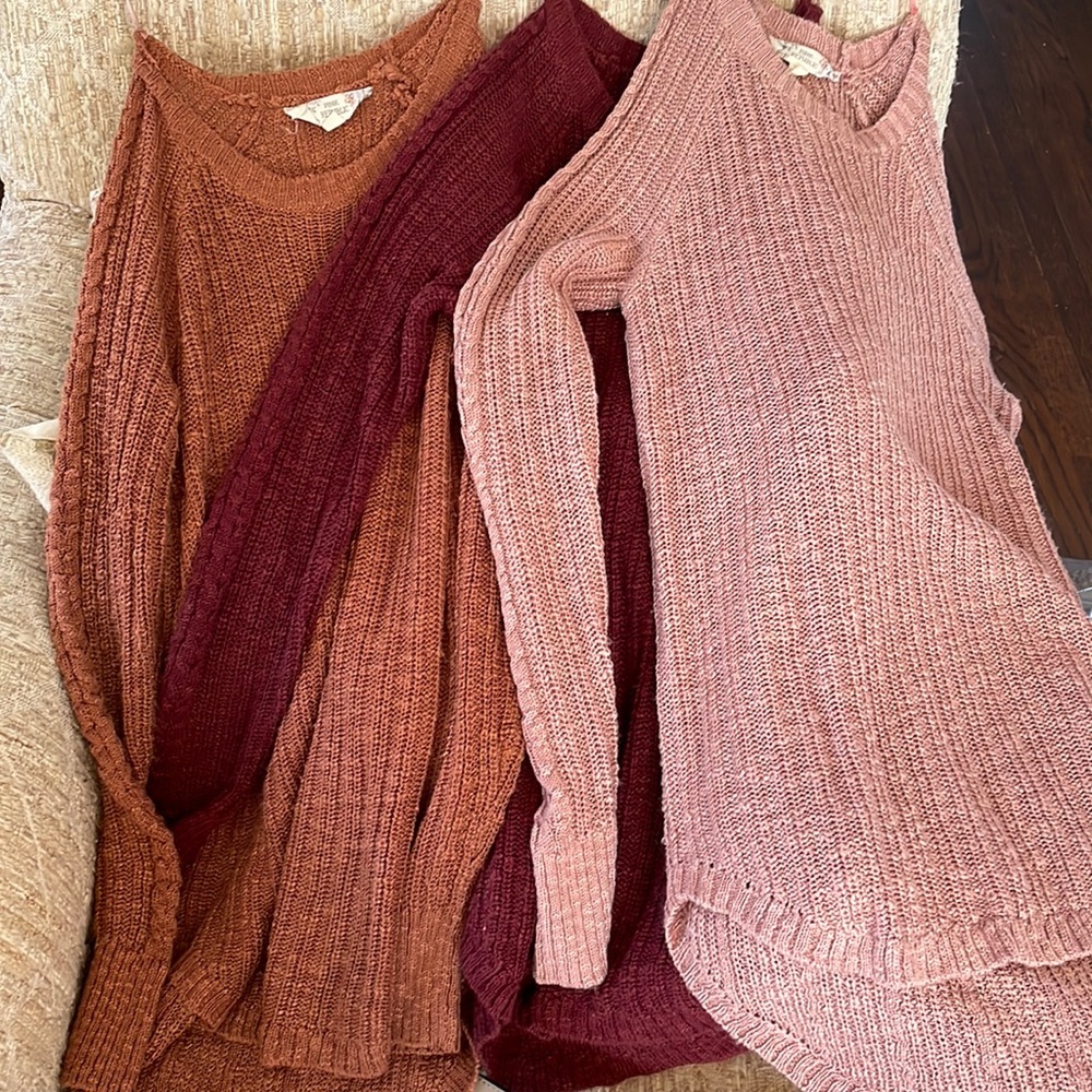 3 sweaters!